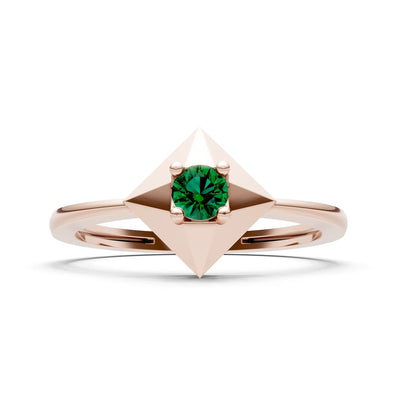 Elevated Cathedral Tiny Solitaire Ring