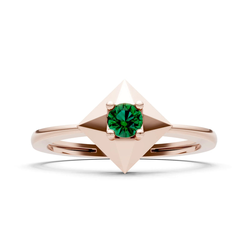 Elevated Cathedral Tiny Solitaire Ring