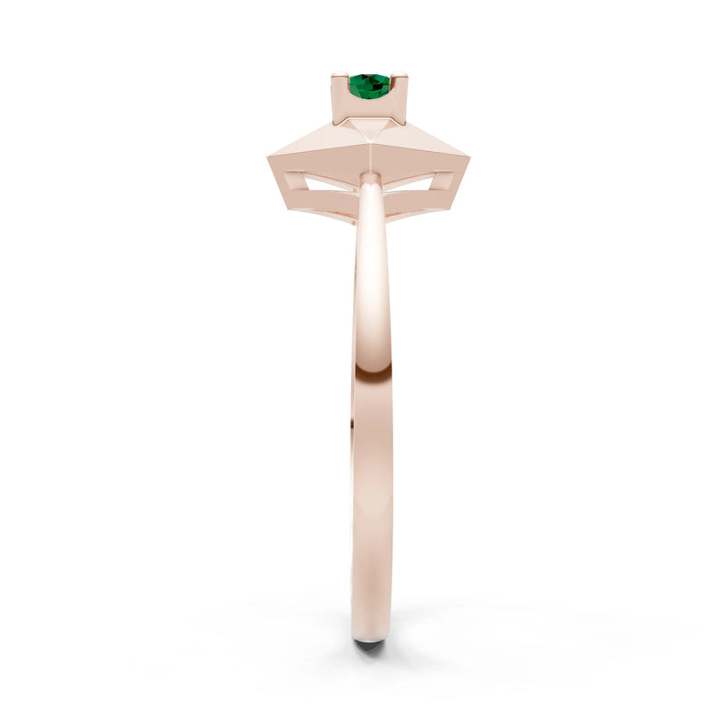 Elevated Cathedral Tiny Solitaire Ring