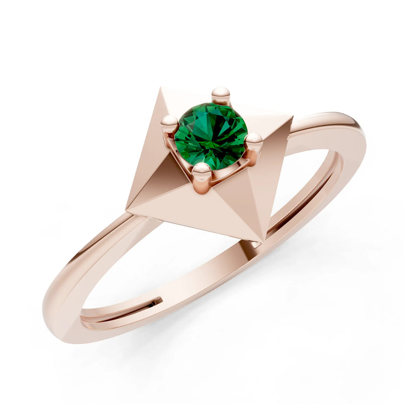 Elevated Cathedral Tiny Solitaire Ring