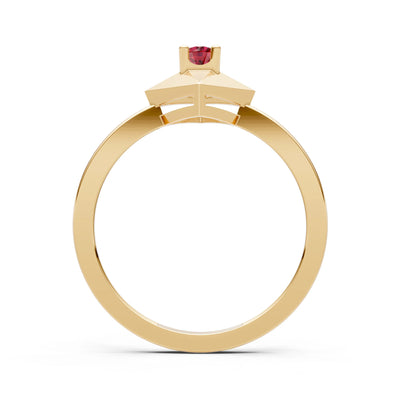 Elevated Cathedral Tiny Solitaire Ring