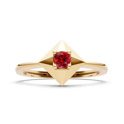 Elevated Cathedral Tiny Solitaire Ring