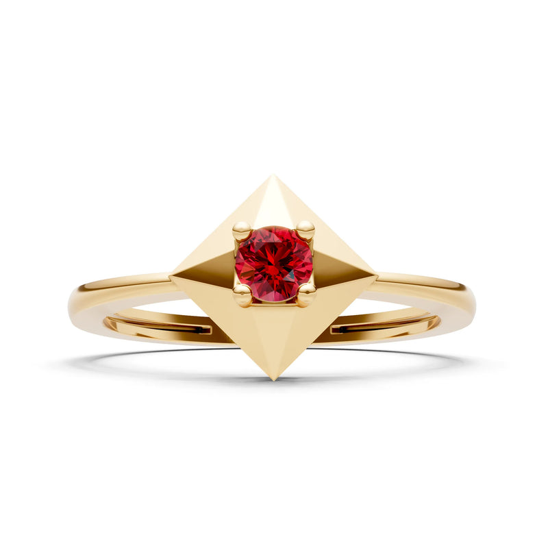 Elevated Cathedral Tiny Solitaire Ring