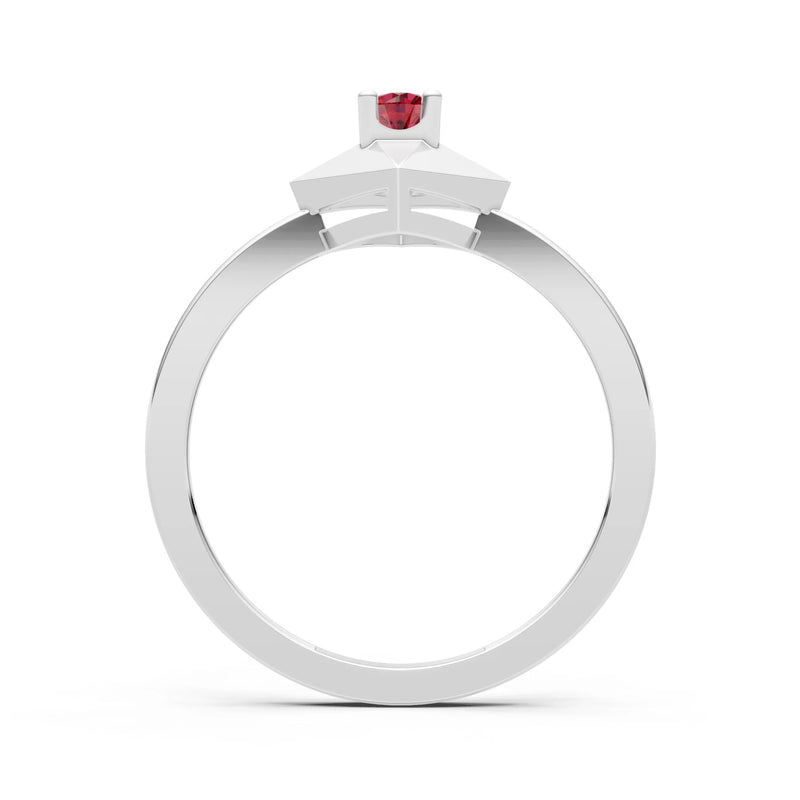 Elevated Cathedral Tiny Solitaire Ring
