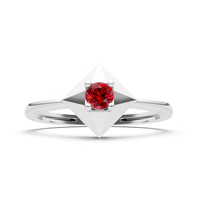 Elevated Cathedral Tiny Solitaire Ring