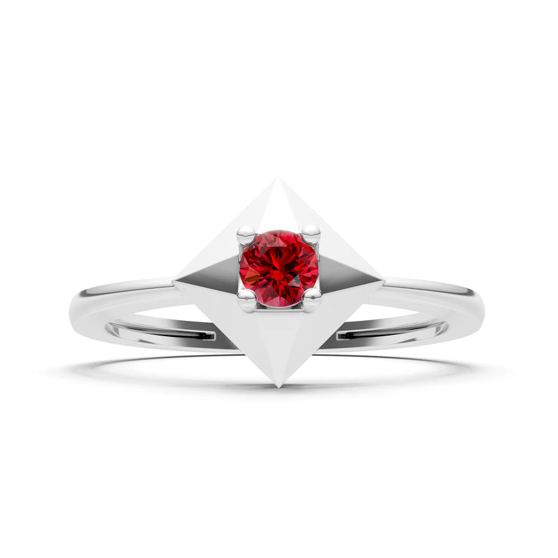 Elevated Cathedral Tiny Solitaire Ring