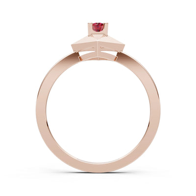 Elevated Cathedral Tiny Solitaire Ring