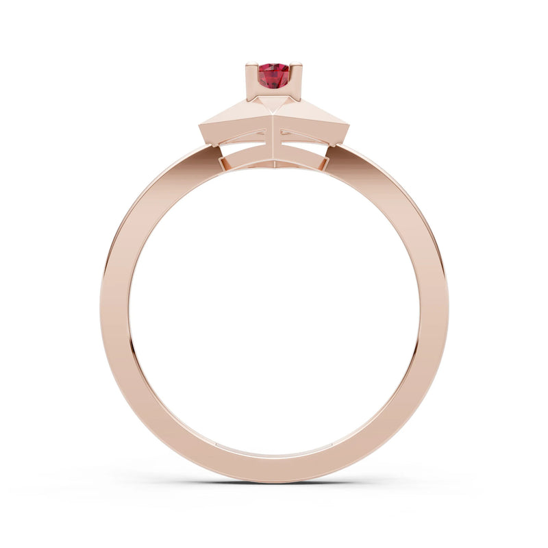 Elevated Cathedral Tiny Solitaire Ring