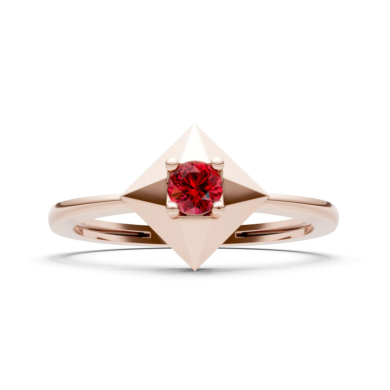 Elevated Cathedral Tiny Solitaire Ring