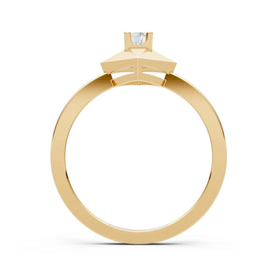 Elevated Cathedral Tiny Solitaire Ring