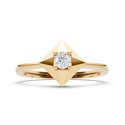 Elevated Cathedral Tiny Solitaire Ring