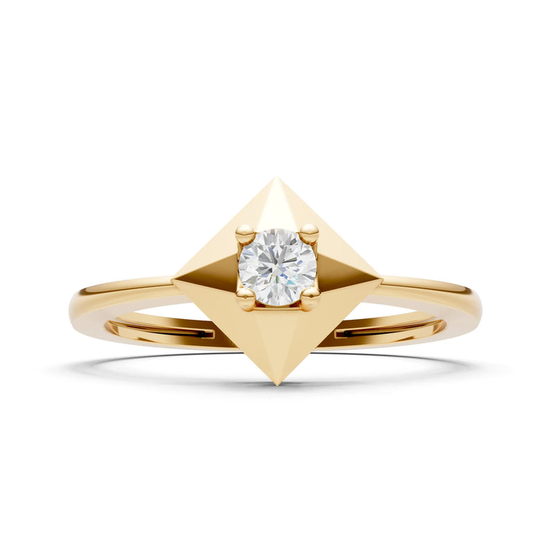Elevated Cathedral Tiny Solitaire Ring