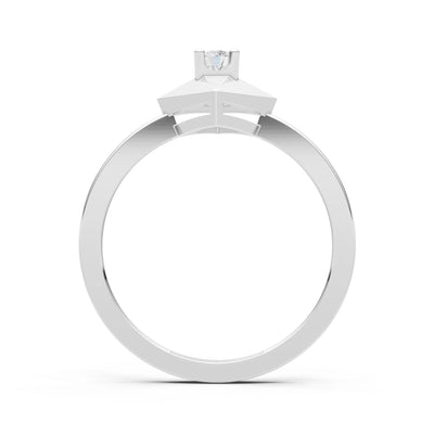 Elevated Cathedral Tiny Solitaire Ring