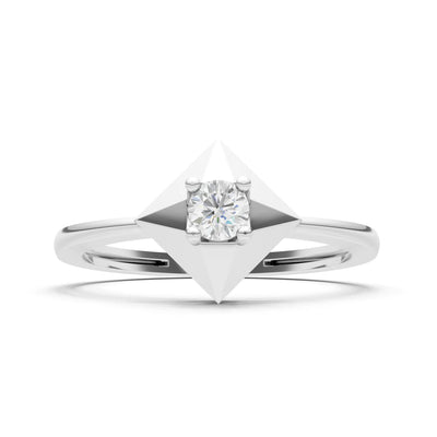 Elevated Cathedral Tiny Solitaire Ring