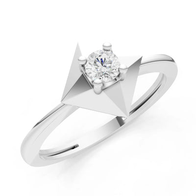 Elevated Cathedral Tiny Solitaire Ring