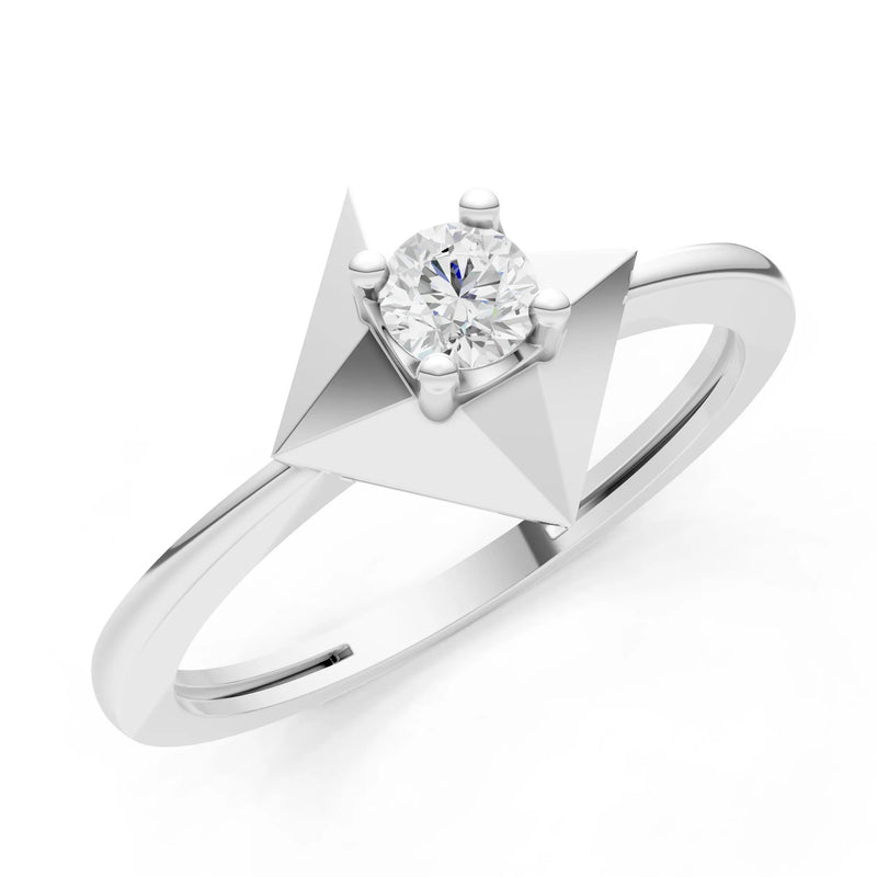 Elevated Cathedral Tiny Solitaire Ring