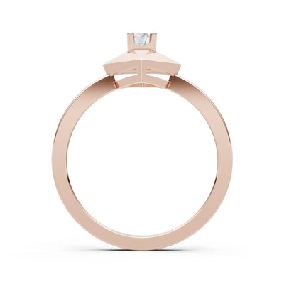 Elevated Cathedral Tiny Solitaire Ring