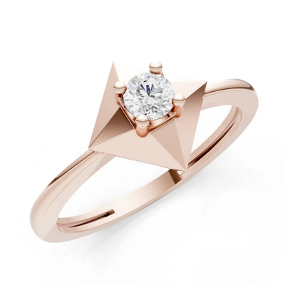 Elevated Cathedral Tiny Solitaire Ring