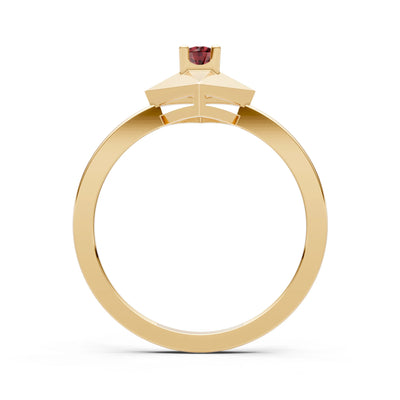 Elevated Cathedral Tiny Solitaire Ring