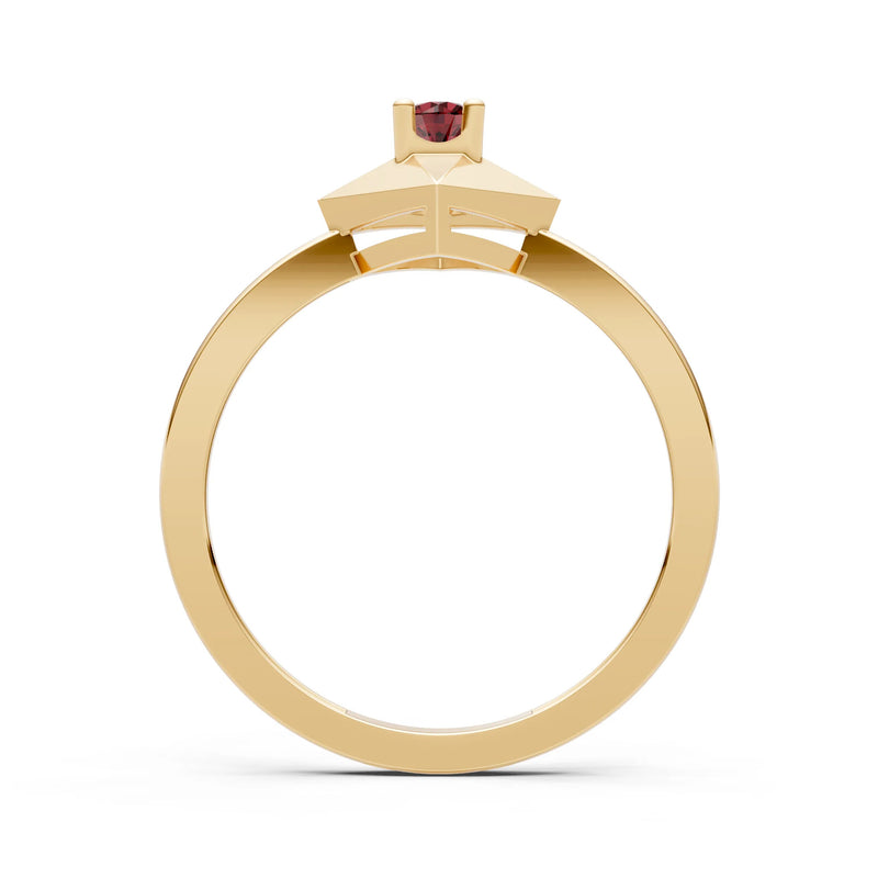 Elevated Cathedral Tiny Solitaire Ring