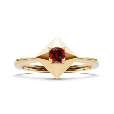 Elevated Cathedral Tiny Solitaire Ring