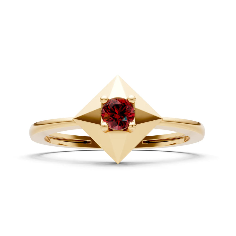 Elevated Cathedral Tiny Solitaire Ring