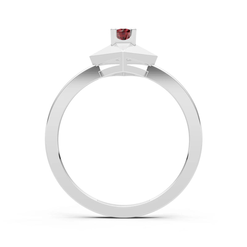 Elevated Cathedral Tiny Solitaire Ring