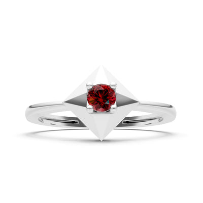 Elevated Cathedral Tiny Solitaire Ring