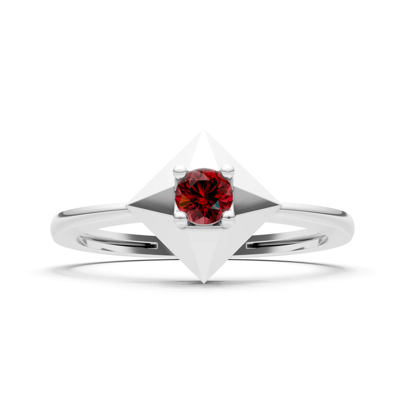 Elevated Cathedral Tiny Solitaire Ring