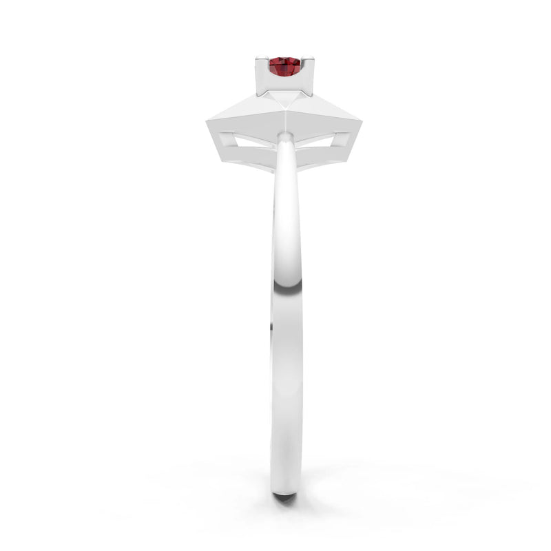 Elevated Cathedral Tiny Solitaire Ring