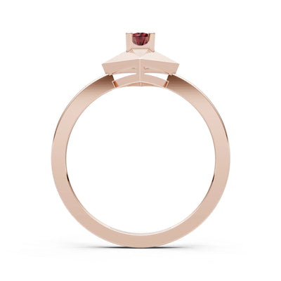 Elevated Cathedral Tiny Solitaire Ring