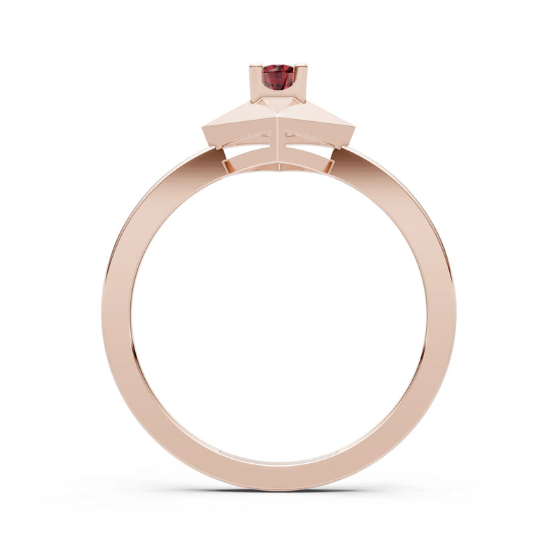 Elevated Cathedral Tiny Solitaire Ring