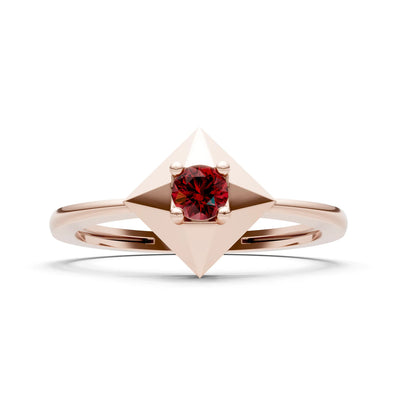 Elevated Cathedral Tiny Solitaire Ring