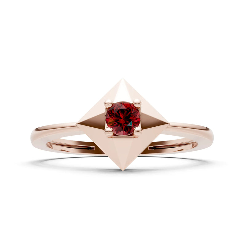 Elevated Cathedral Tiny Solitaire Ring