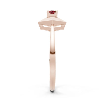 Elevated Cathedral Tiny Solitaire Ring