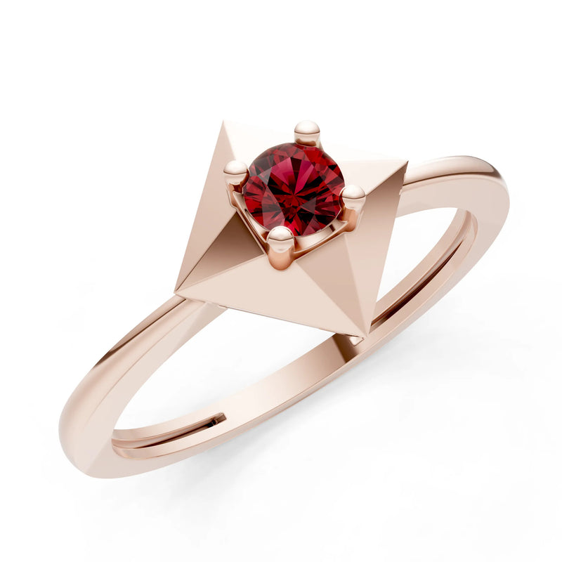 Elevated Cathedral Tiny Solitaire Ring