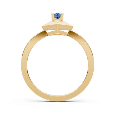 Elevated Cathedral Tiny Solitaire Ring
