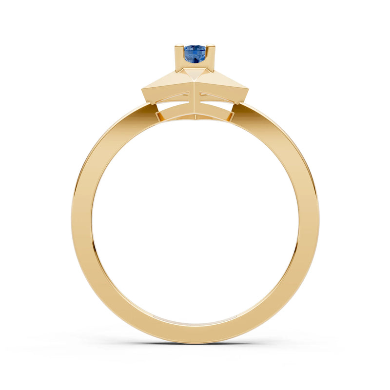 Elevated Cathedral Tiny Solitaire Ring