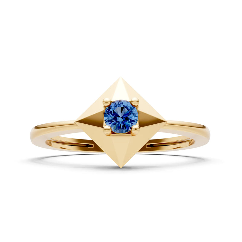 Elevated Cathedral Tiny Solitaire Ring