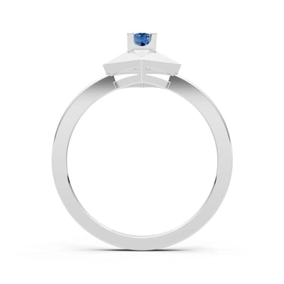 Elevated Cathedral Tiny Solitaire Ring
