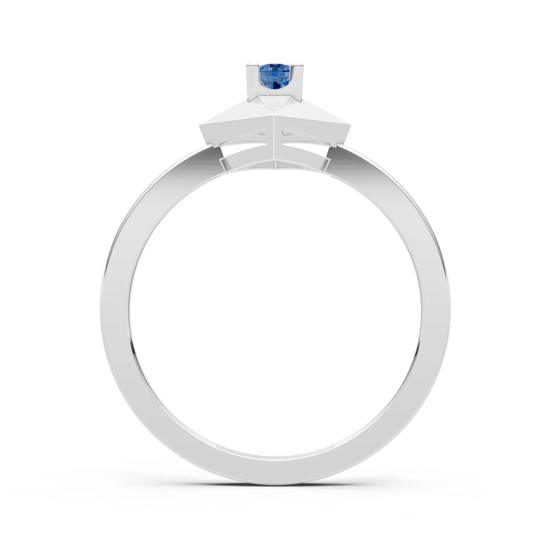 Elevated Cathedral Tiny Solitaire Ring