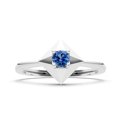 Elevated Cathedral Tiny Solitaire Ring
