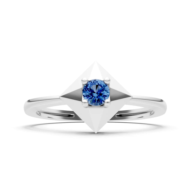 Elevated Cathedral Tiny Solitaire Ring