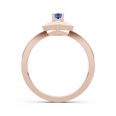 Elevated Cathedral Tiny Solitaire Ring