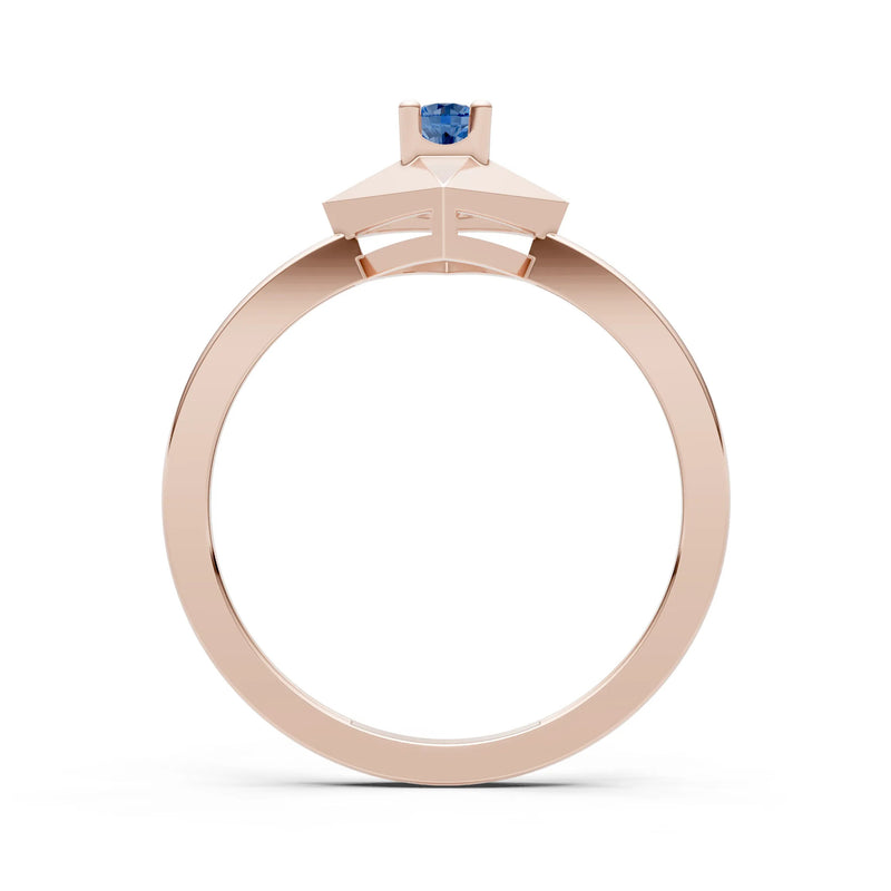 Elevated Cathedral Tiny Solitaire Ring