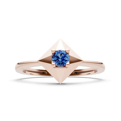 Elevated Cathedral Tiny Solitaire Ring