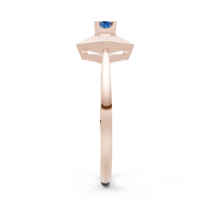 Elevated Cathedral Tiny Solitaire Ring