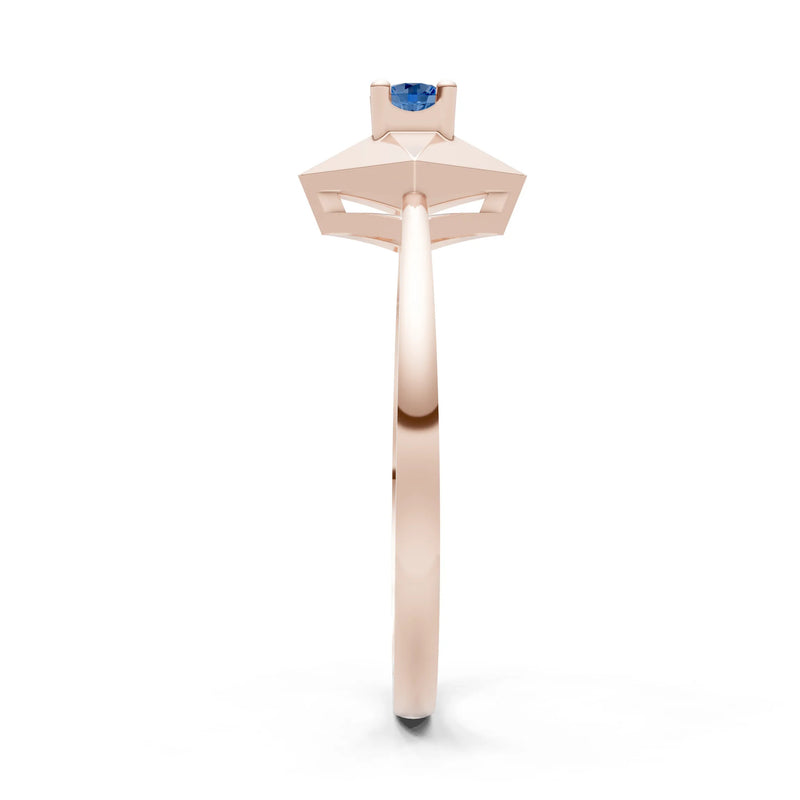 Elevated Cathedral Tiny Solitaire Ring