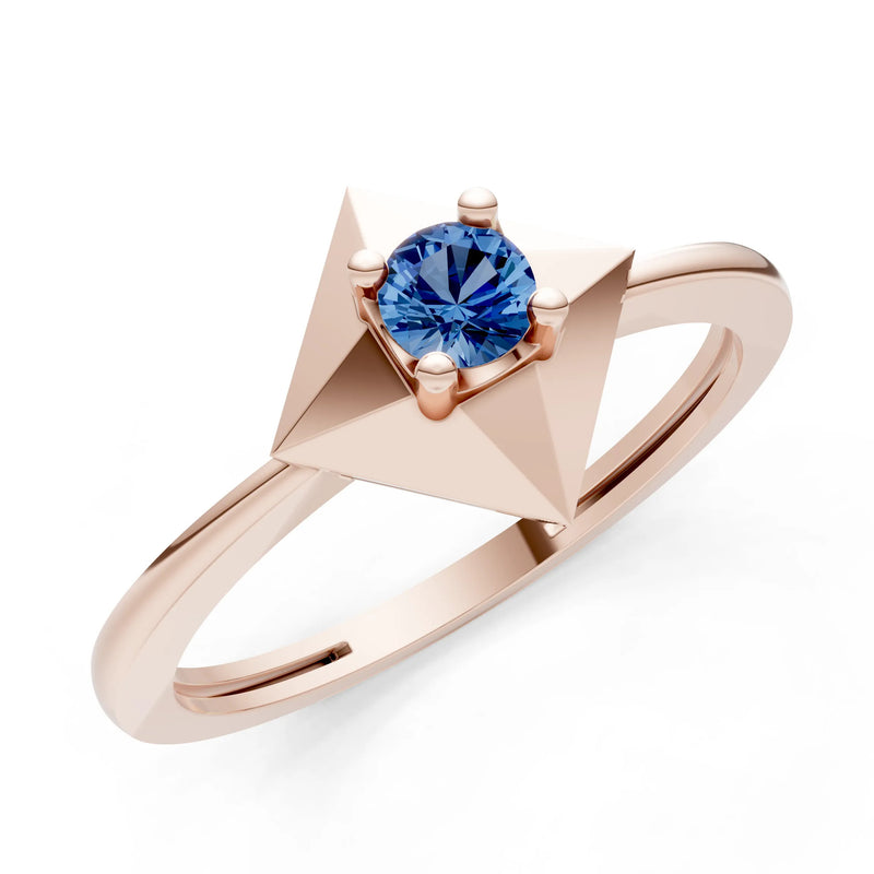 Elevated Cathedral Tiny Solitaire Ring