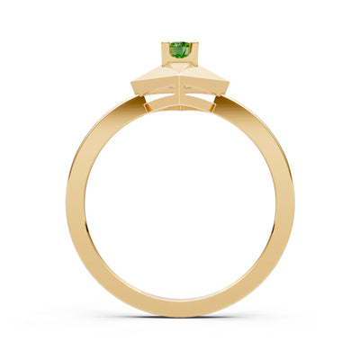 Elevated Cathedral Tiny Solitaire Ring